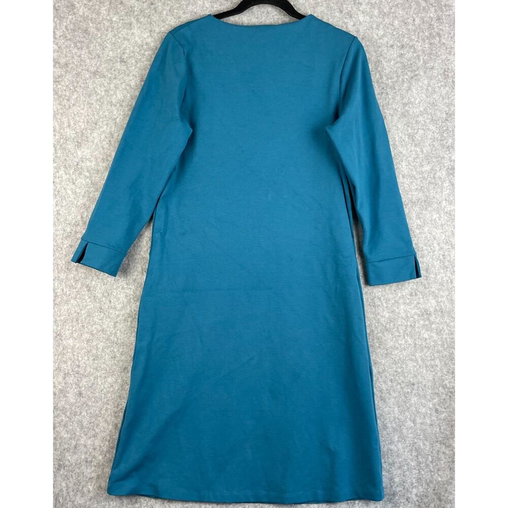 Kettlewell Dress Womens Large Teal Long Sleeve Midi Stretch Classic Career - Picture 9 of 14